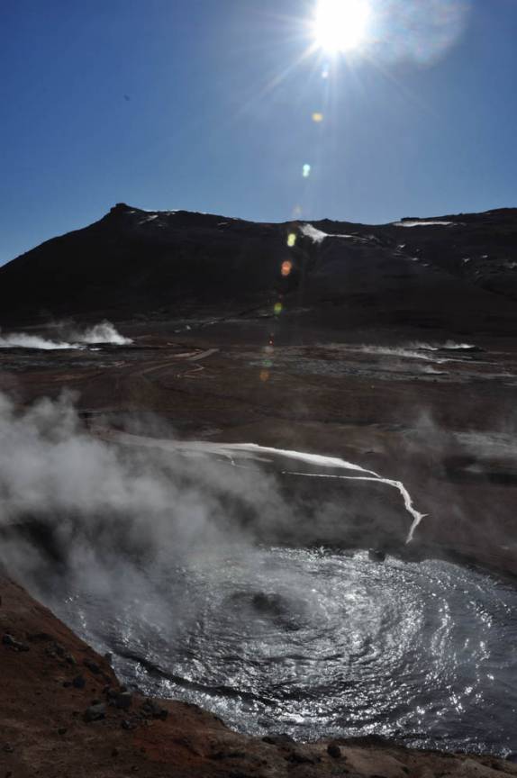 Fontes termais de Hverir, região de Myvatn, no nordeste da Islândia